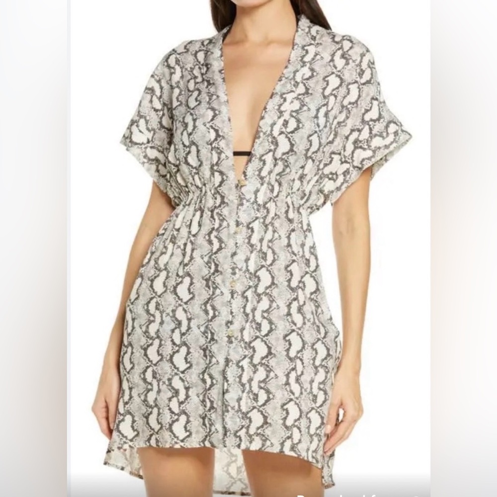 Viz Paula Hermanny Python Print Swim Cover Up
